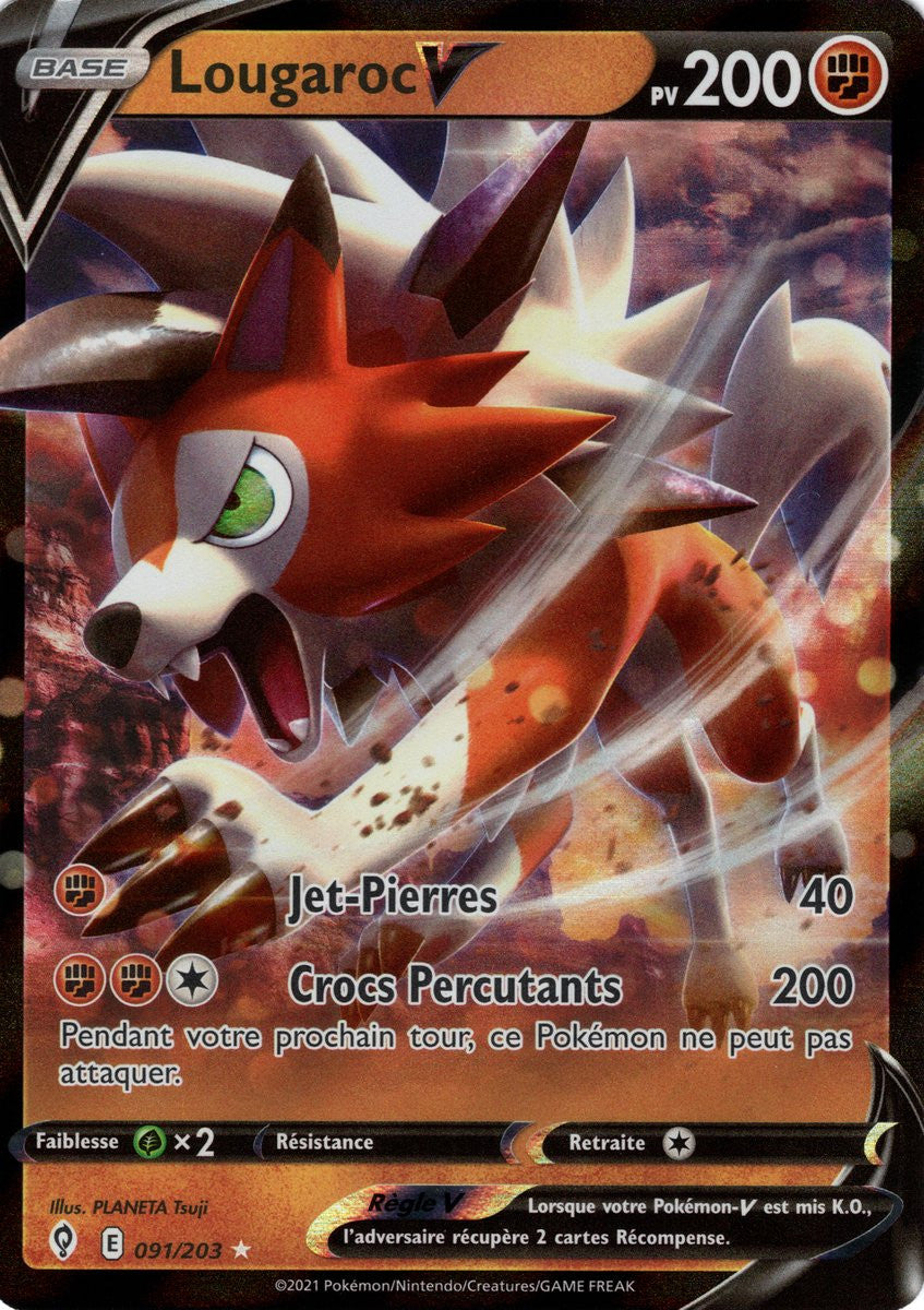 Lougaroc V - EB07 091/203 - Évolution Céleste SWSH07 - Cartes Pokémon