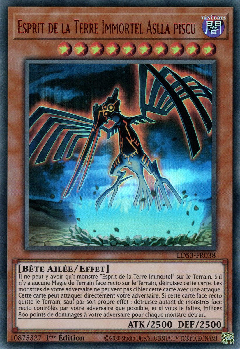 Esprit de la Terre Immortel Aslla piscu - LDS3-FR038 (V.2 - Rouge) - Cartes Yu-Gi-Oh!