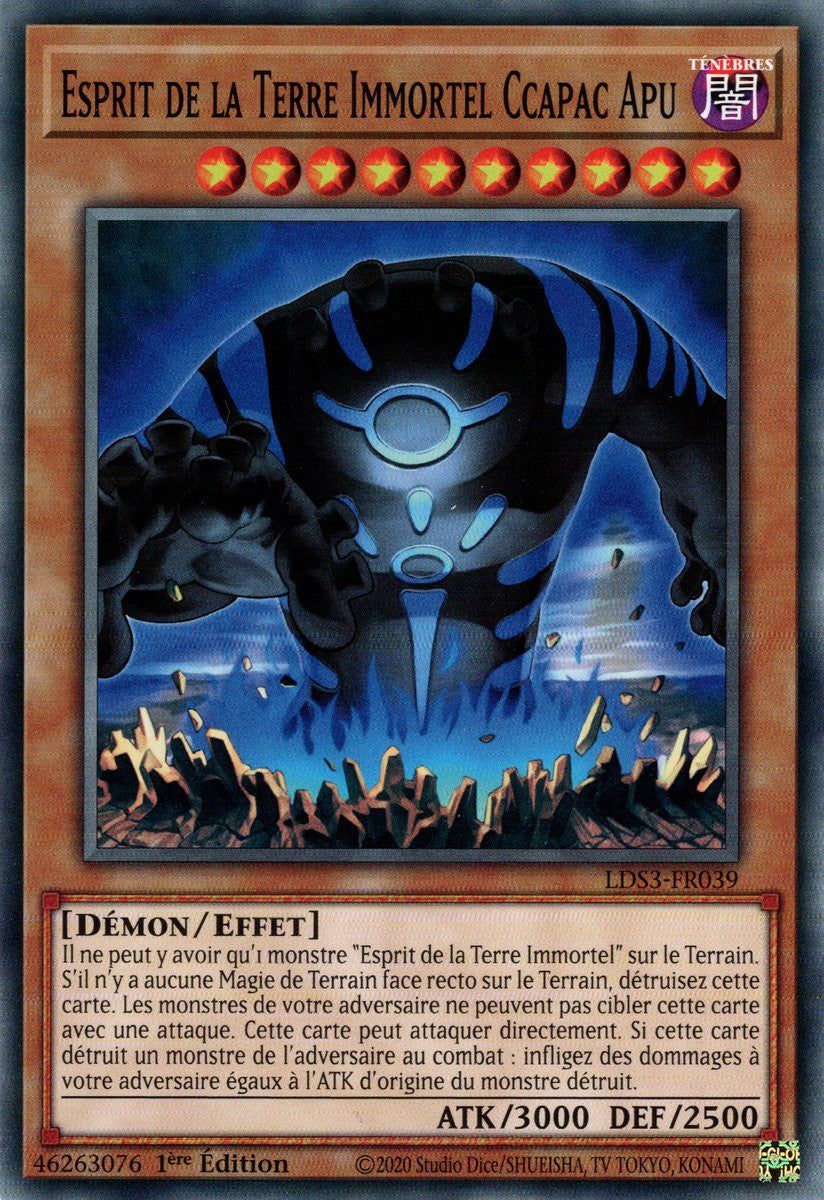 Esprit de la Terre Immortel Ccapac Apu - LDS3-FR039 - Cartes Yu-Gi-Oh!