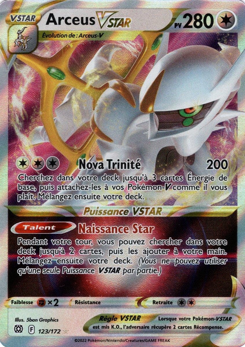 Arceus VSTAR - EB09 123/172 - Stars Étincelantes SWSH09 - Cartes Pokémon