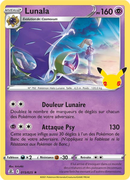 Lunala - EB07.5 015/025 - Célébrations 25ans SWSH07.5 - Cartes Pokémon
