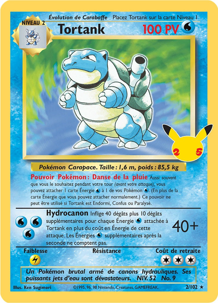Tortank - EB07.5 2/102 - Célébrations 25ans SWSH07.5 - Cartes Pokémon