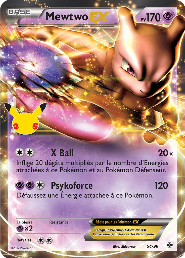 Mewtwo Ex - EB07.5 54/99 - Célébrations 25ans SWSH07.5 - Cartes Pokémon