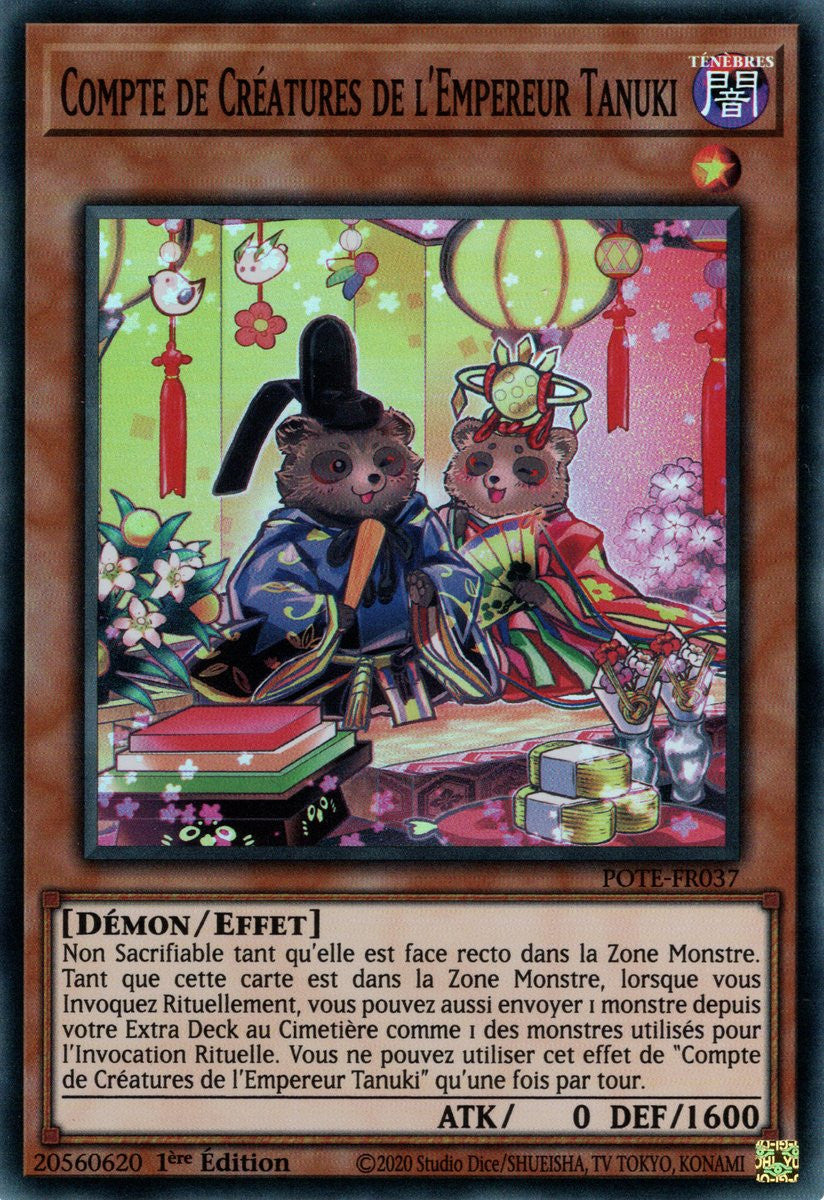 Compte de Créatures de l'Empereur Tanuki - POTE-FR037 - Carte Yu-Gi-Oh!