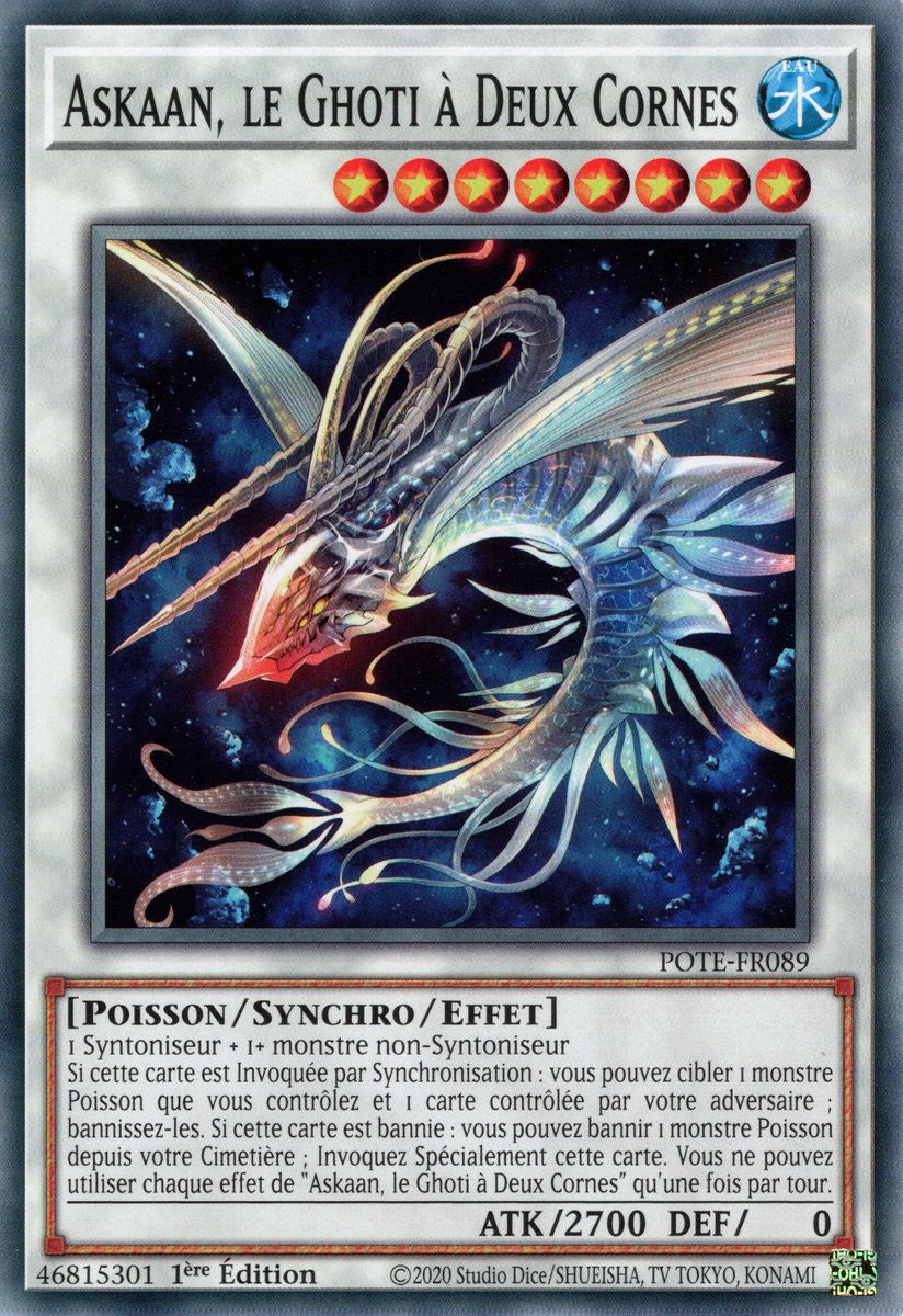 Askaan, le Ghoti à Deux Cornes - POTE-FR089 - Carte Yu-Gi-Oh!