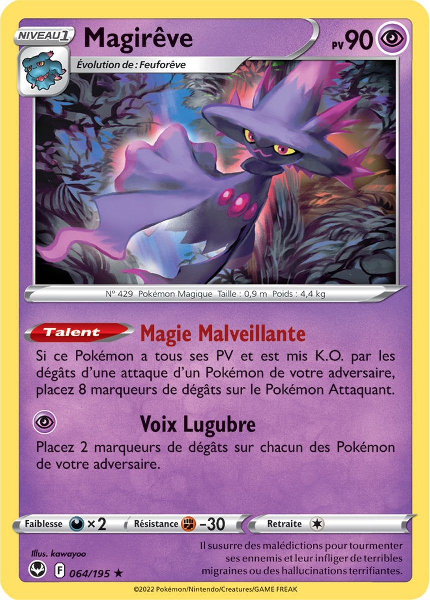 Magirêve - 064/195 - Rare / Reverse - Carte Pokémon Tempête Argentée EB12