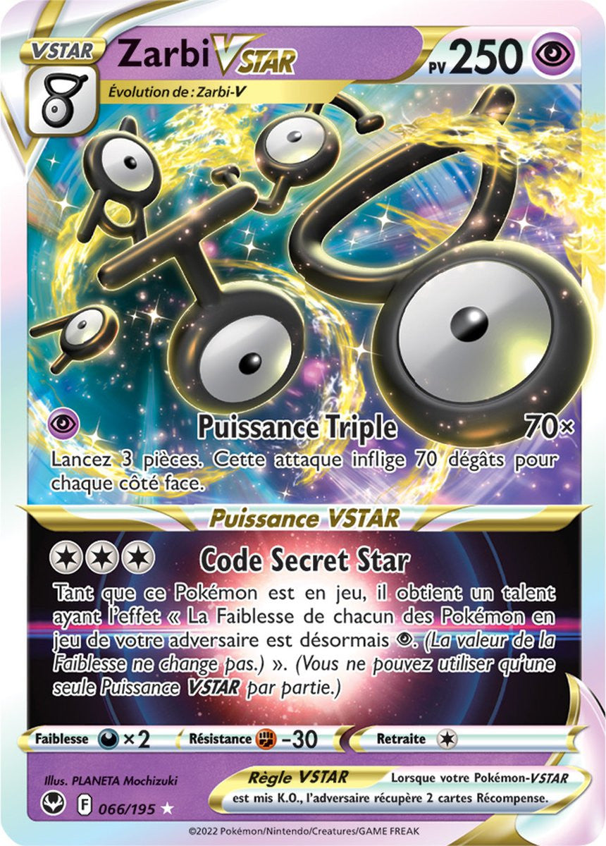 Zarbi VSTAR - 066/195 - Ultra Rare - Carte Pokémon Tempête Argentée EB12