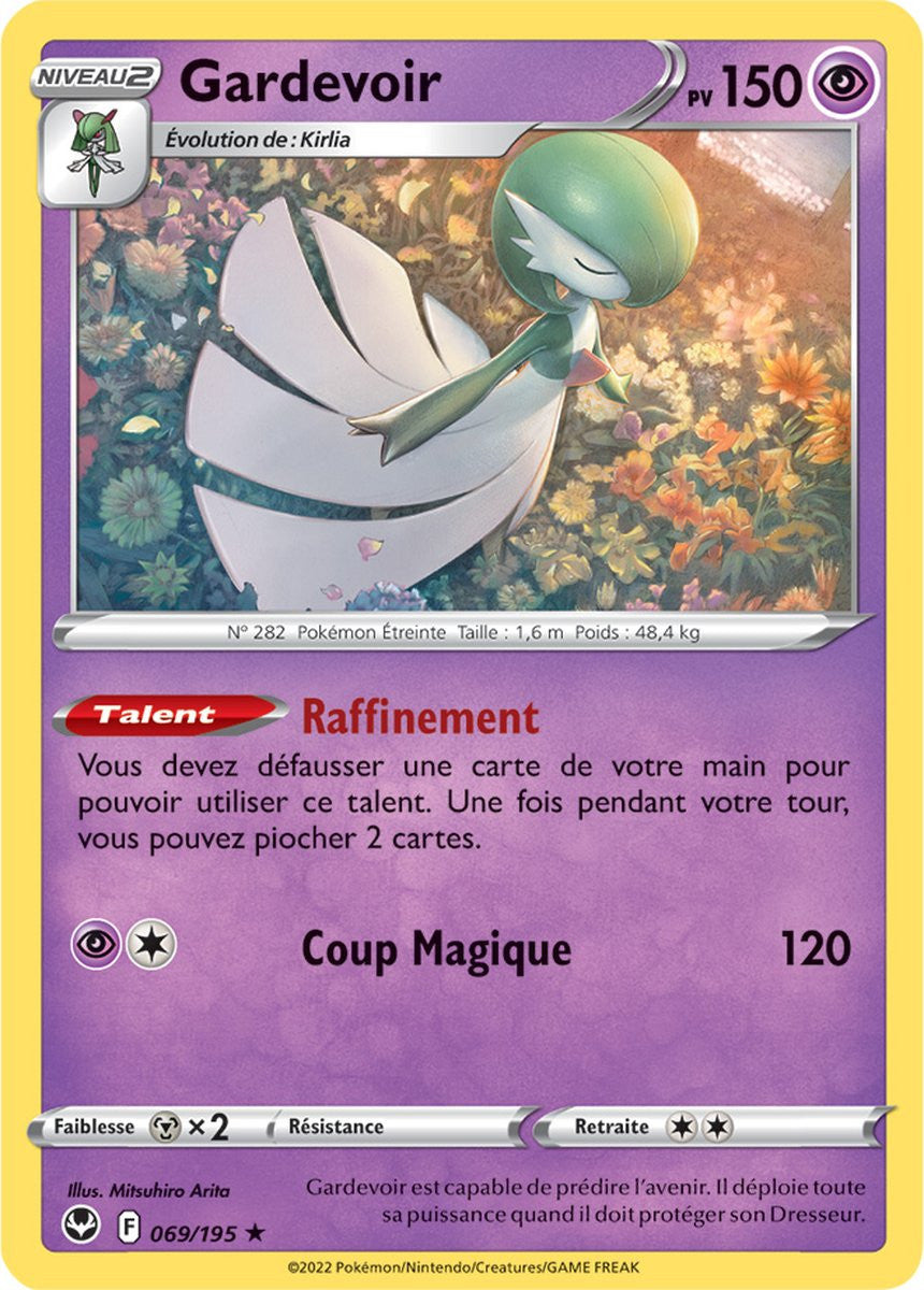Gardevoir - 069/195 - Rare / Reverse - Carte Pokémon Tempête Argentée EB12