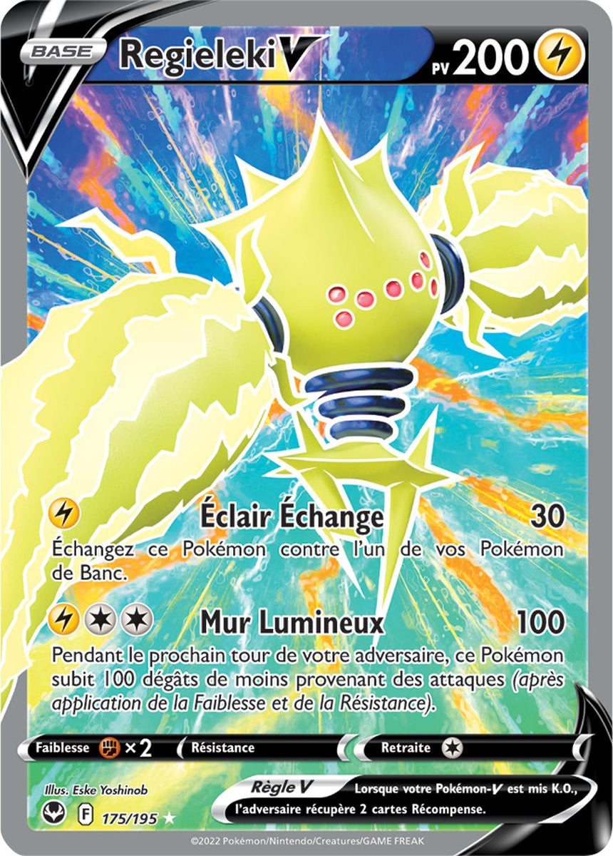 Regieleki V - 175/195 - Ultra Rare Full Art - Carte Pokémon Tempête Argentée EB12