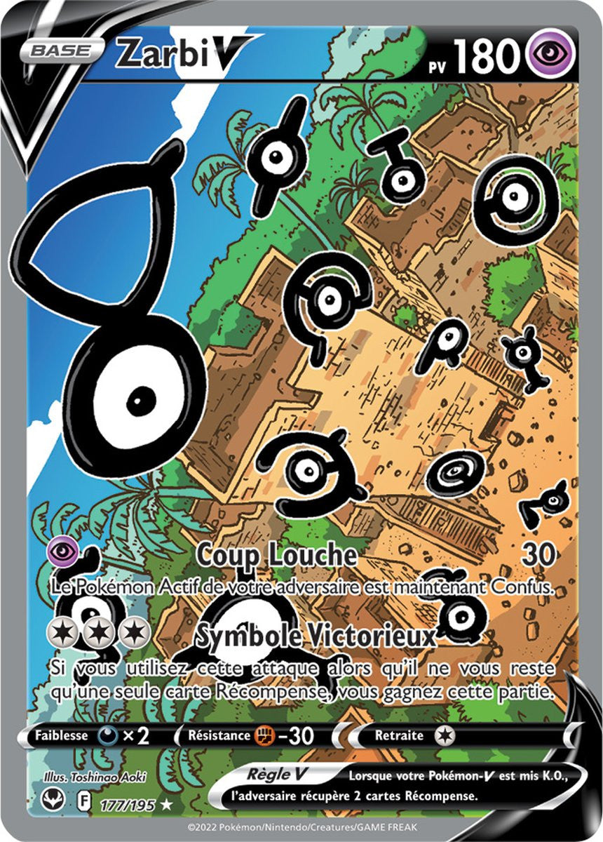 Zarbi V - 177/195 - Ultra Rare Full Art Alternative - Carte Pokémon Tempête Argentée EB12