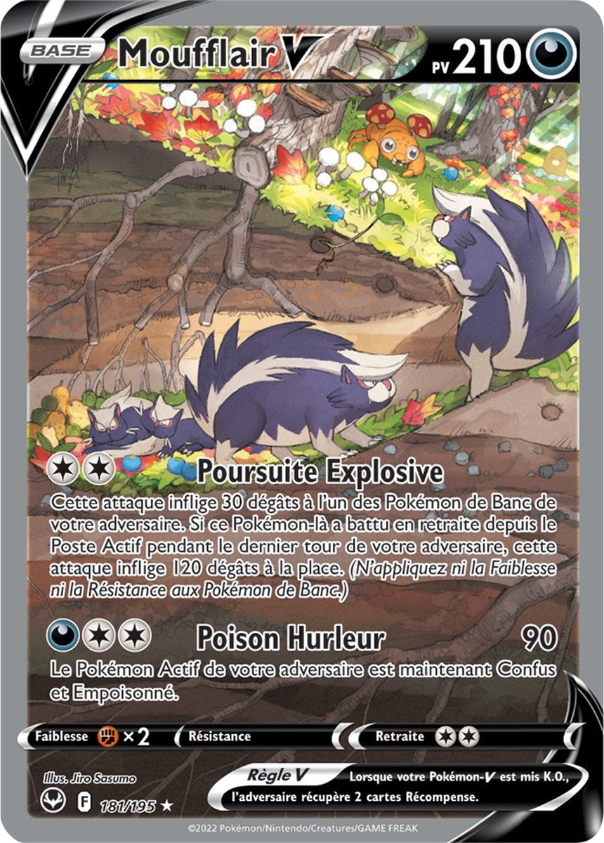 Moufflair V - 181/195 - Ultra Rare Full Art Alternative - Carte Pokémon Tempête Argentée EB12