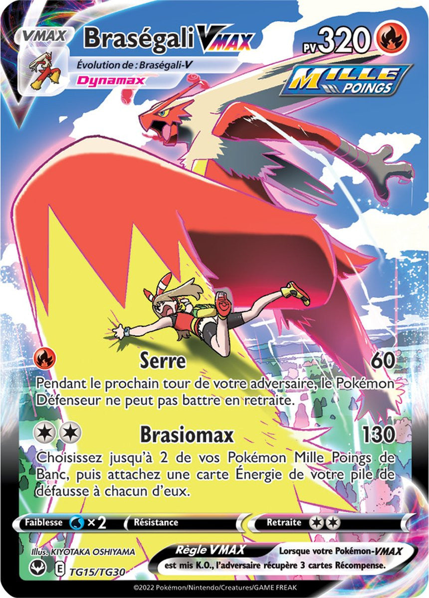 Braségali VMAX - TG15/TG30 - Full Art Alternative Mille Poings Secrète - Carte Pokémon Tempête Argentée EB12