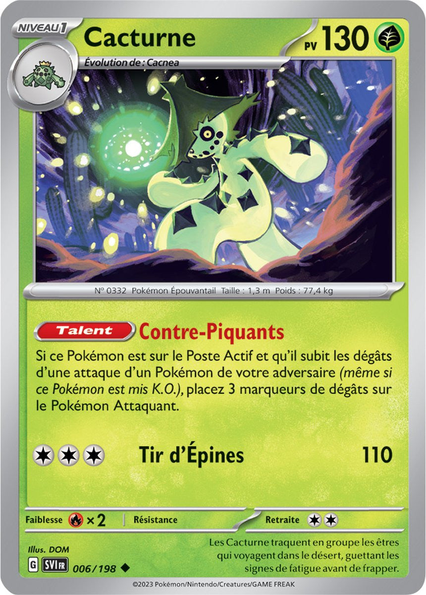Cacturne - 006/198 - Carte Pokémon Écarlate et Violet EV01