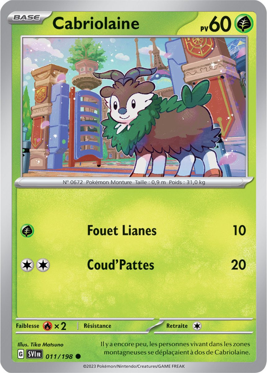 Cabriolaine - 011/198 - Carte Pokémon Écarlate et Violet EV01