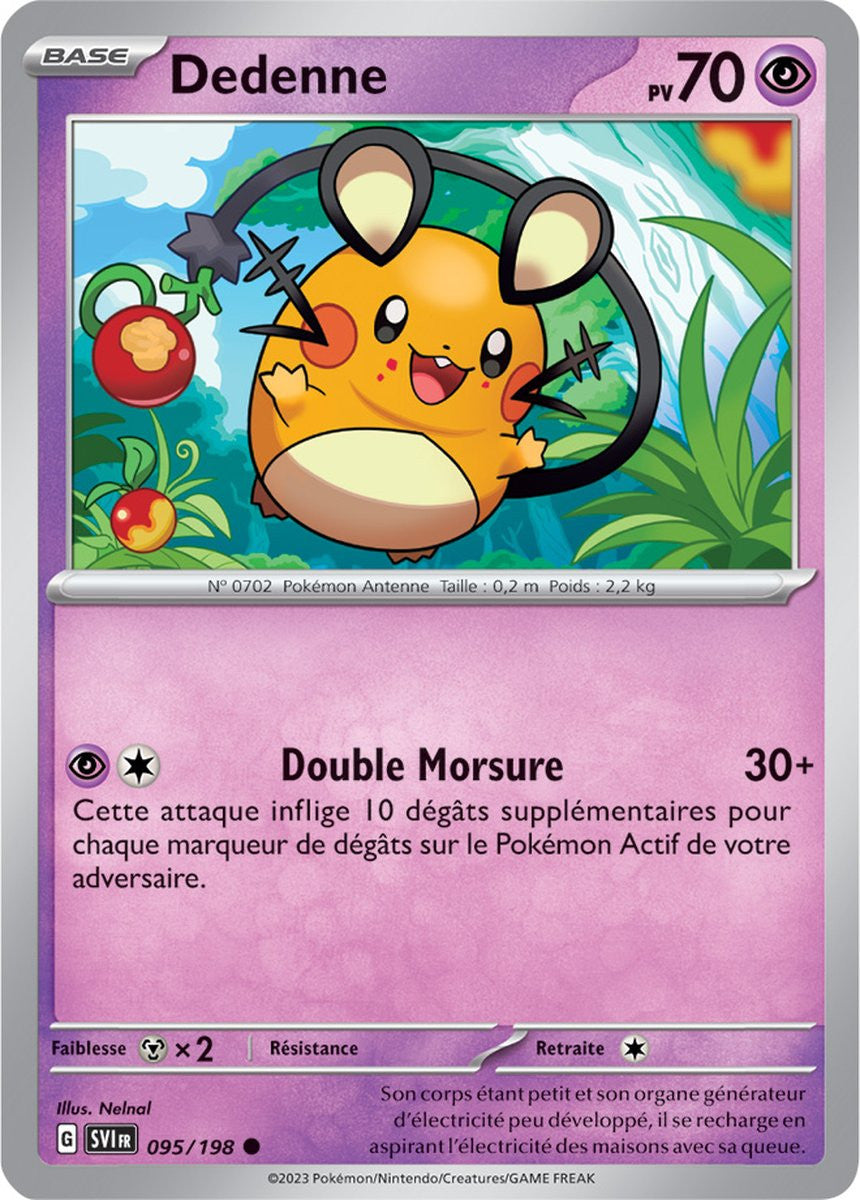 Dedenne - 095/198 - Carte Pokémon Écarlate et Violet EV01