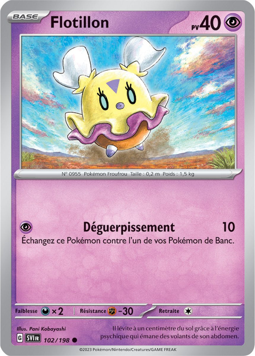Flotillon - 102/198 - Carte Pokémon Écarlate et Violet EV01