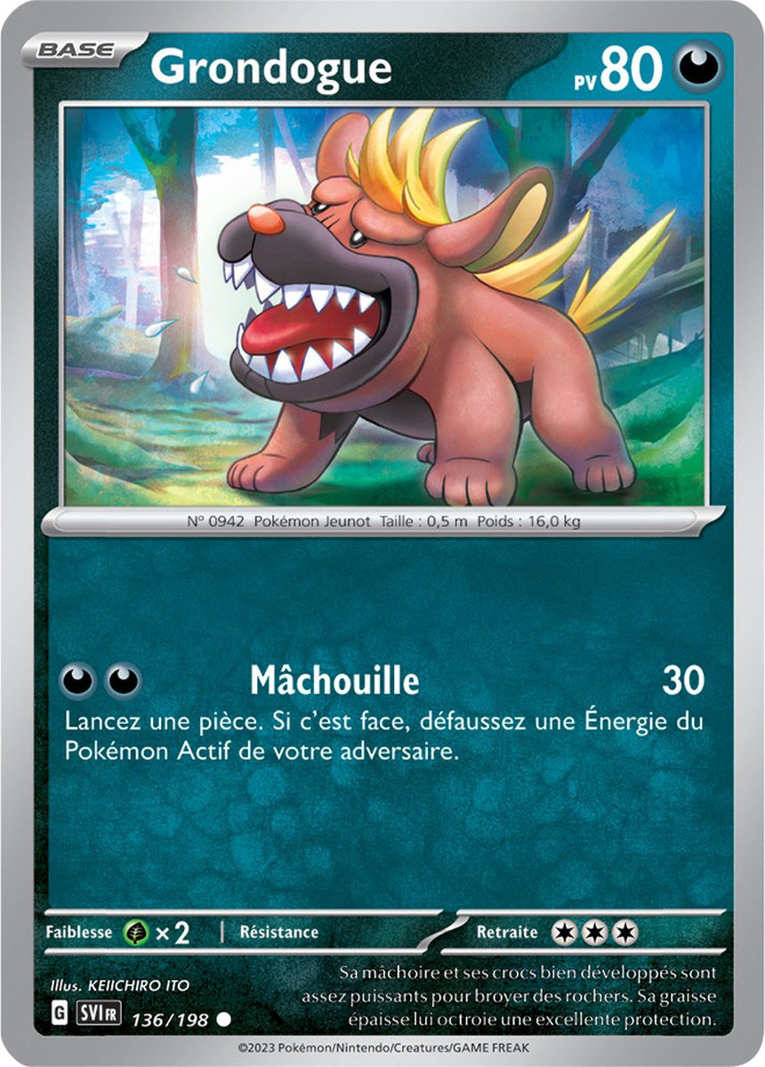 Grondogue- 136/198 - Carte Pokémon Écarlate et Violet EV01