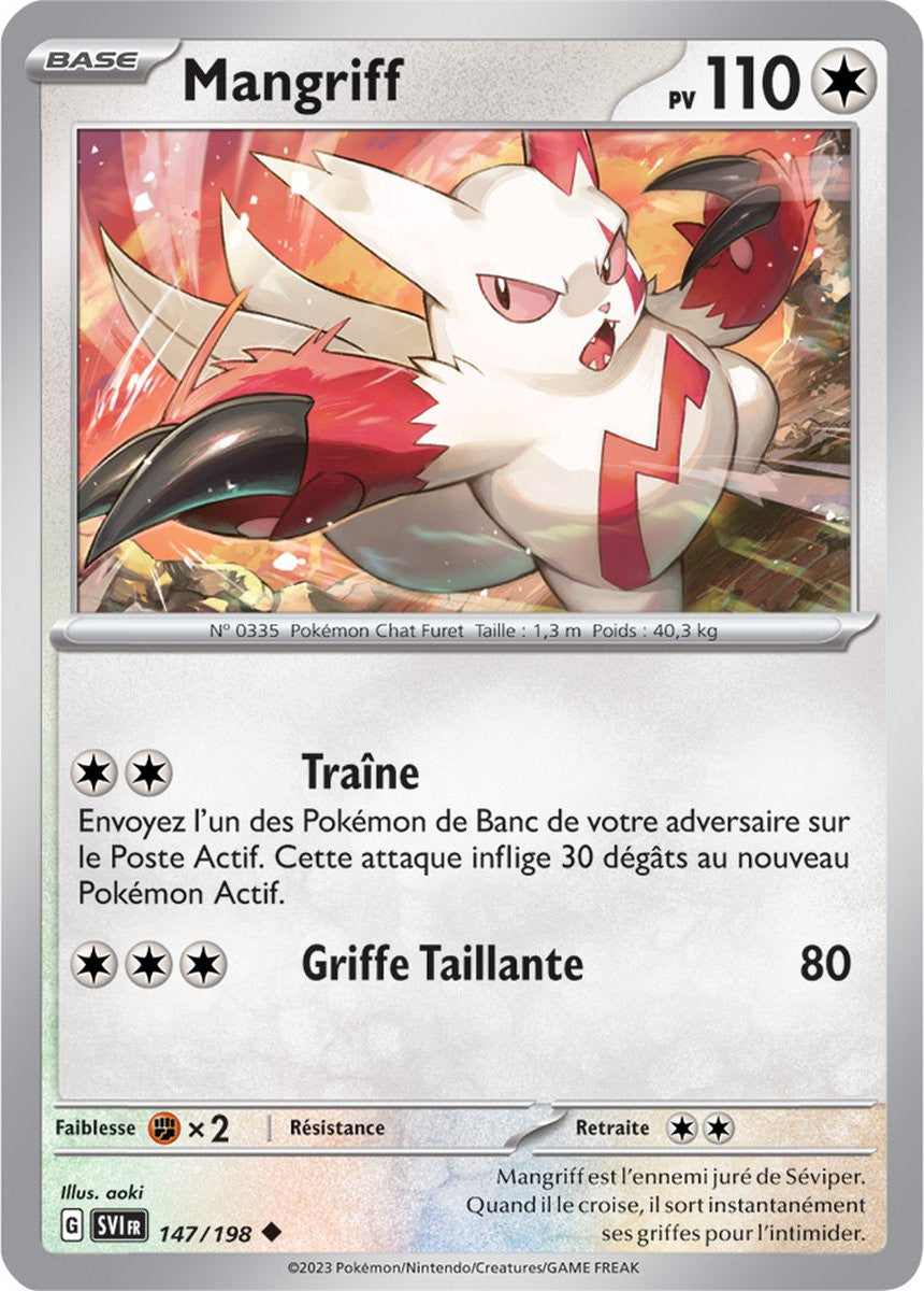 Mangriff - 147/198 - Carte Pokémon Écarlate et Violet EV01