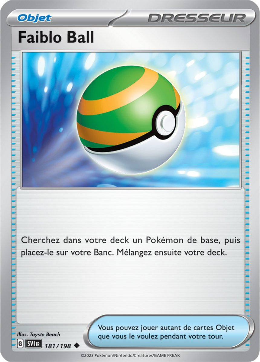 Faiblo Ball - 181/198 - Carte Pokémon Écarlate et Violet EV01