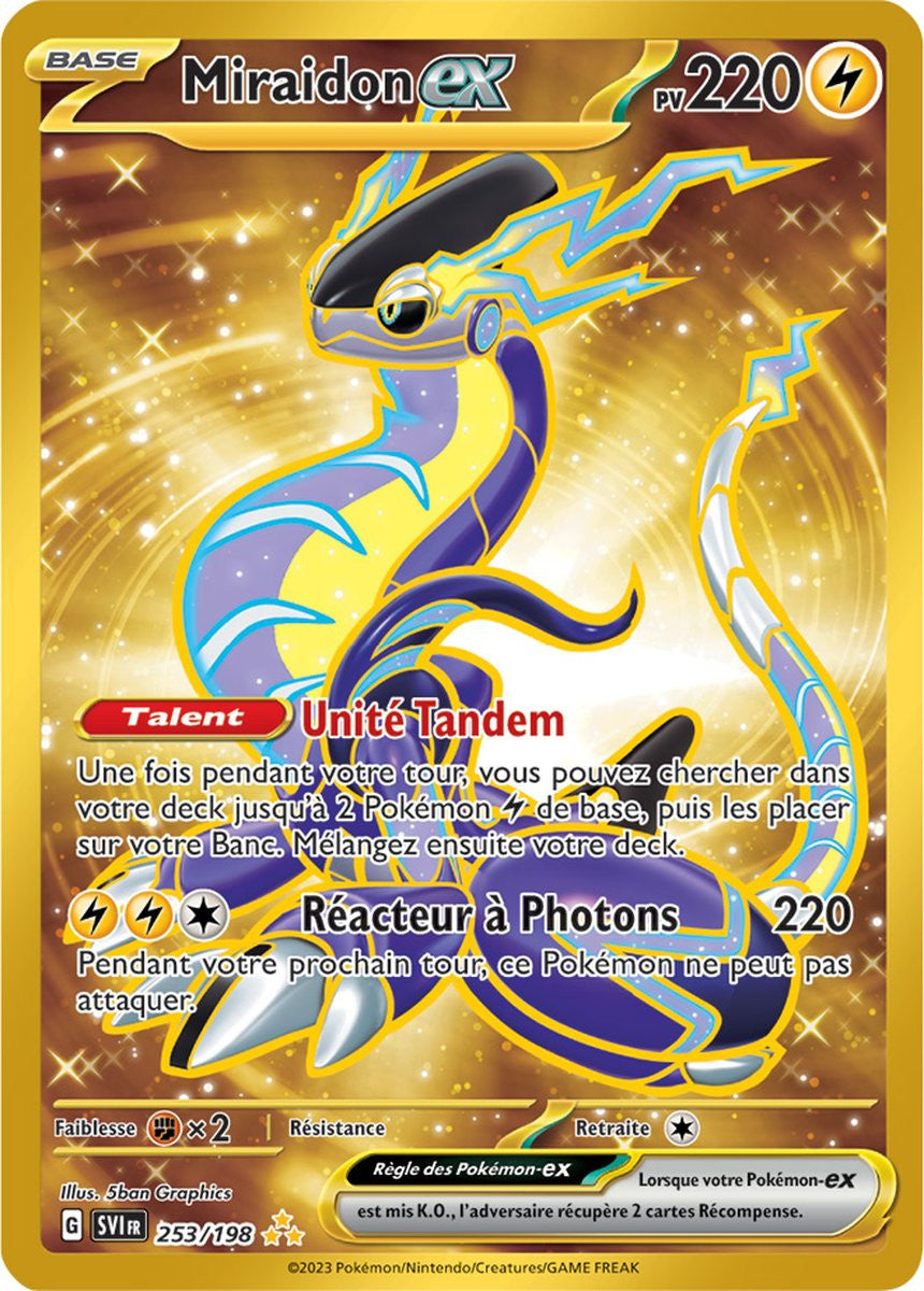 Miraidon ex - 253/198 - Carte Pokémon Écarlate et Violet EV01