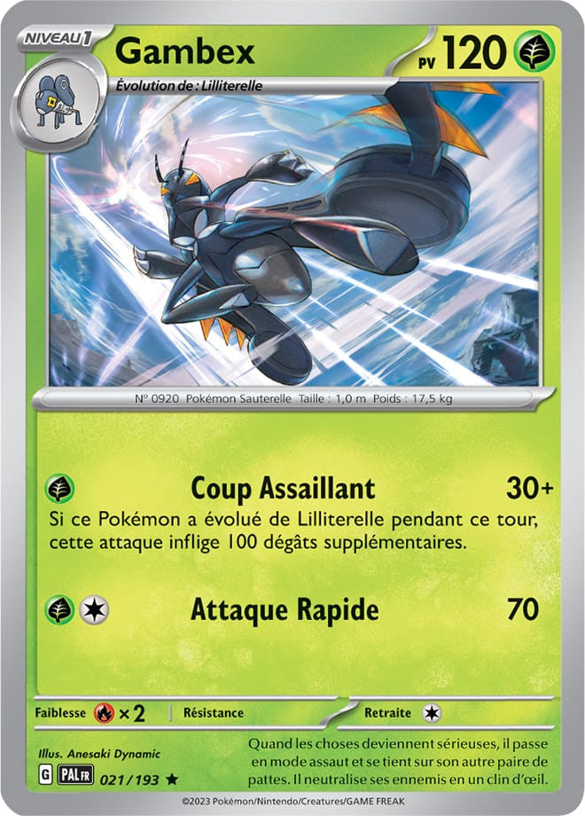 Gambex - 021/193 - Carte Pokémon Évolutions à Paldea EV02