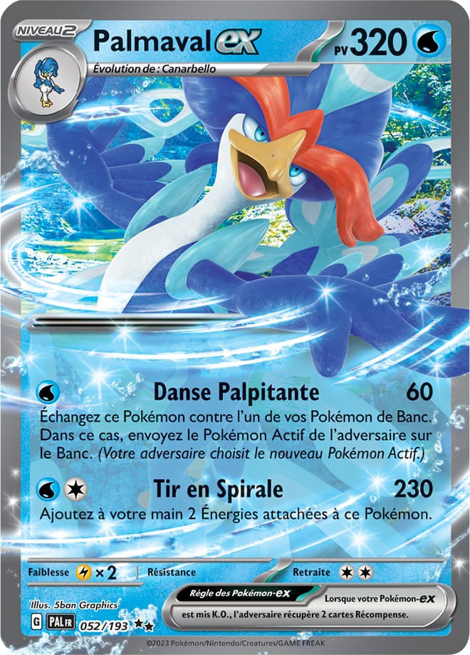 Palmaval EX - 052/193 - Carte Pokémon Évolutions à Paldea EV02