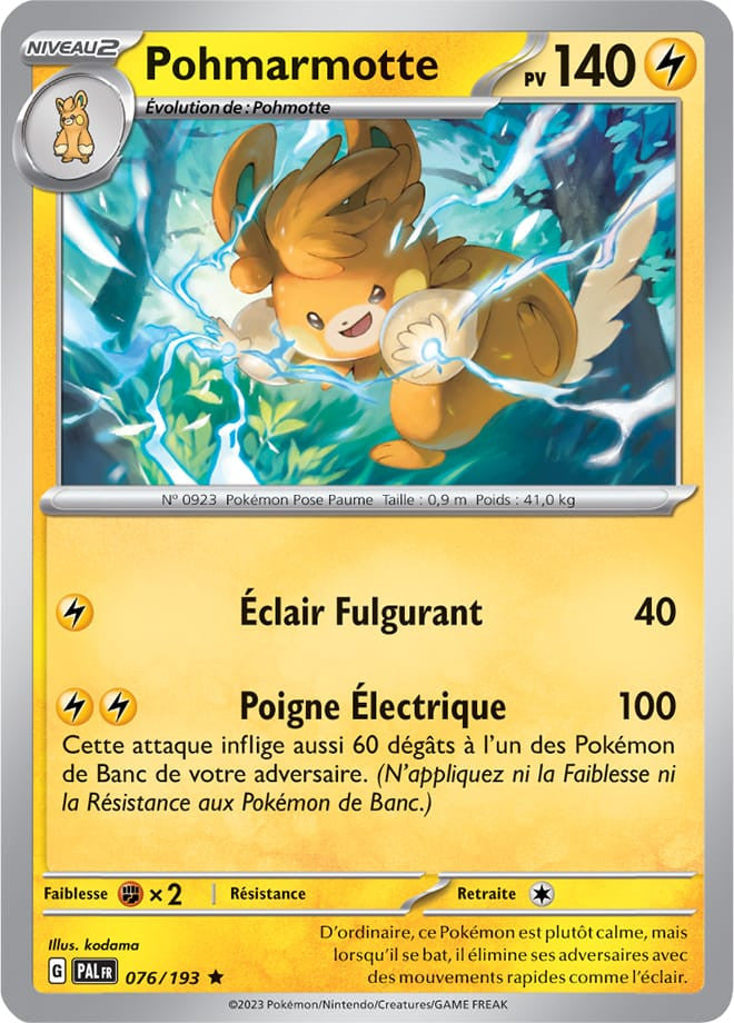 Pohmarmotte - 076/193 - Carte Pokémon Évolutions à Paldea EV02