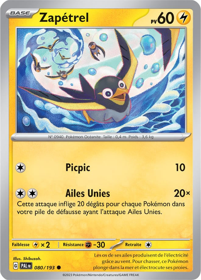 Zapétrel - 080/193 - Carte Pokémon Évolutions à Paldea EV02