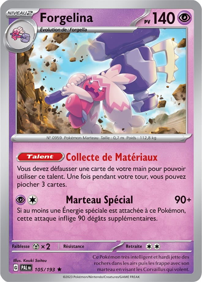 Forgelina - 105/193 - Carte Pokémon Évolutions à Paldea EV02