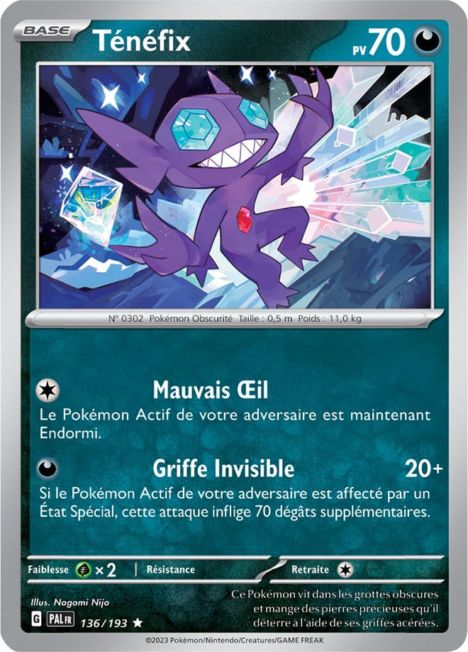 Ténéfix - 136/193 - Carte Pokémon Évolutions à Paldea EV02