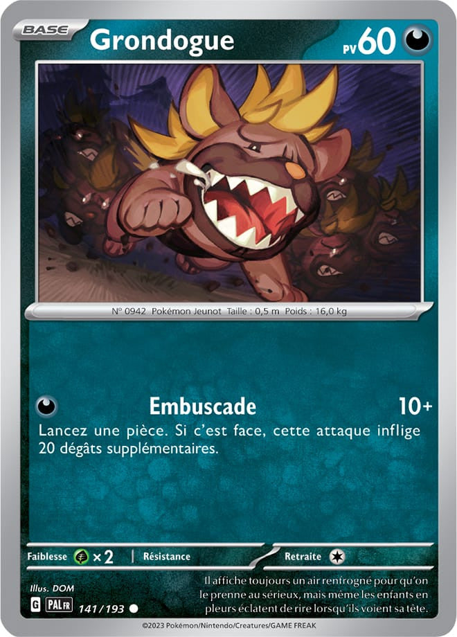 Grondogue - 141/193 - Carte Pokémon Évolutions à Paldea EV02