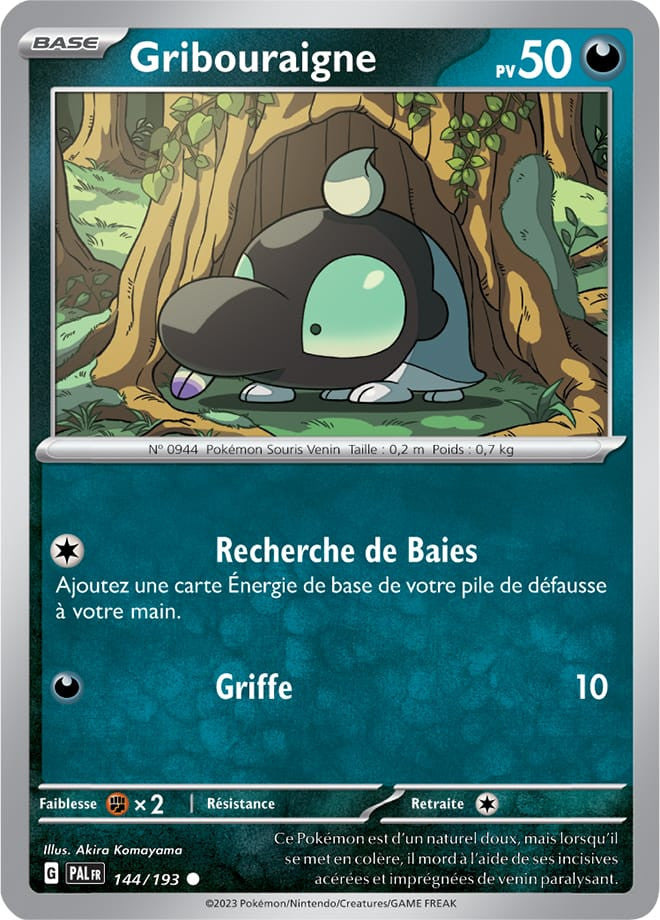 Gribouraigne - 144/193 - Carte Pokémon Évolutions à Paldea EV02
