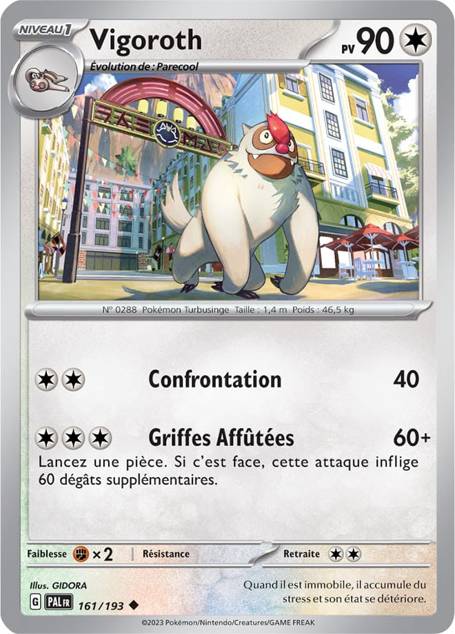 Vigoroth - 161/193 - Carte Pokémon Évolutions à Paldea EV02