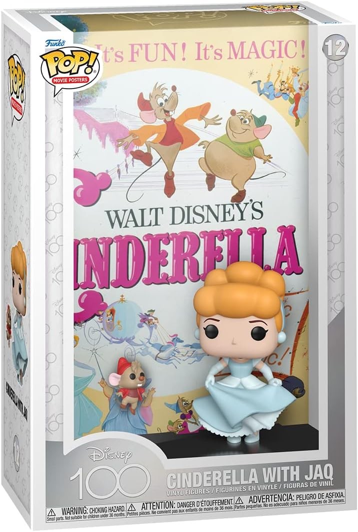 Disney's 100th Anniversary POP! Movie Poster Cendrillon & Jac Vinyle Figurine 10cm N°12