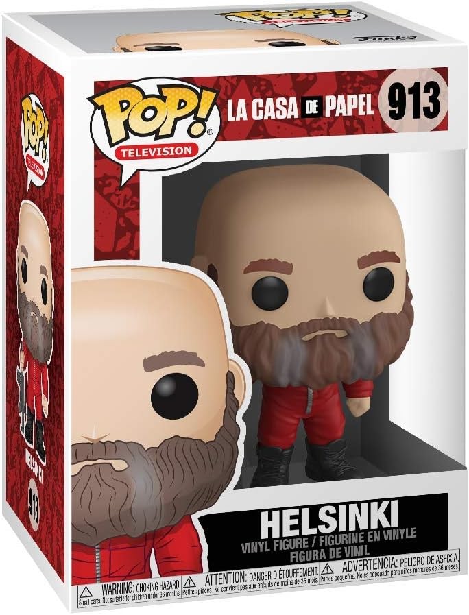 Funko Pop! TV : La CASA de Papel - Helsinki - Money Heist n°913 - Figurine en Vinyle