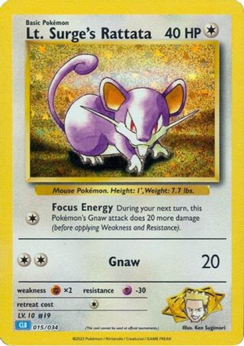 Lt. Surge's Rattata - 015/034