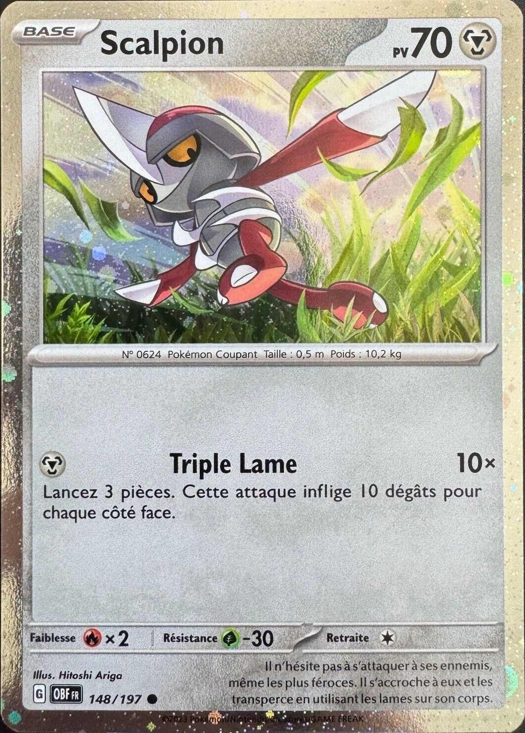Scalpion (OBF 148/197) Cosmo Holo - Flammes Obsidiennes - Cartes Pokémon