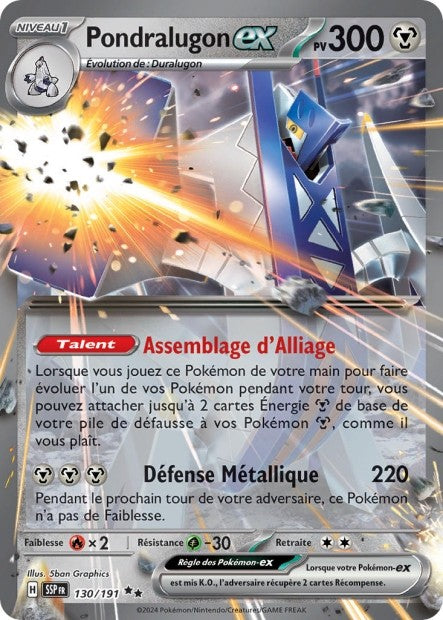 Pondralugon ex (SSP 130/191) - Carte Pokémon Étincelles Déferlantes EV08