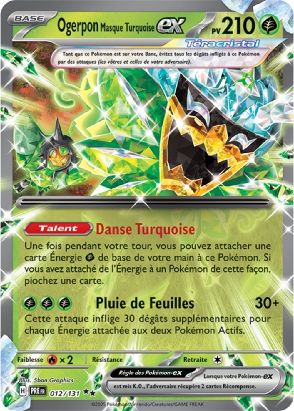 Pokémon - Ogerpon Masque Turquoise ex (PRE 012/131) - Évolutions Prismatiques