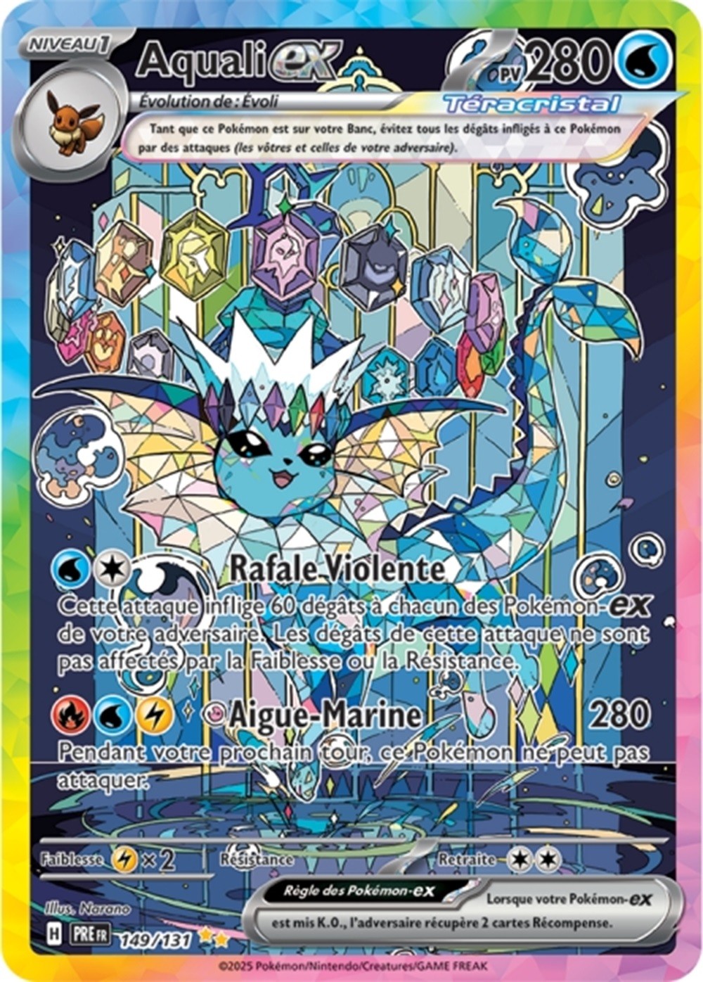 Pokémon - Aquali ex (PRE 149/131) - Évolutions Prismatiques