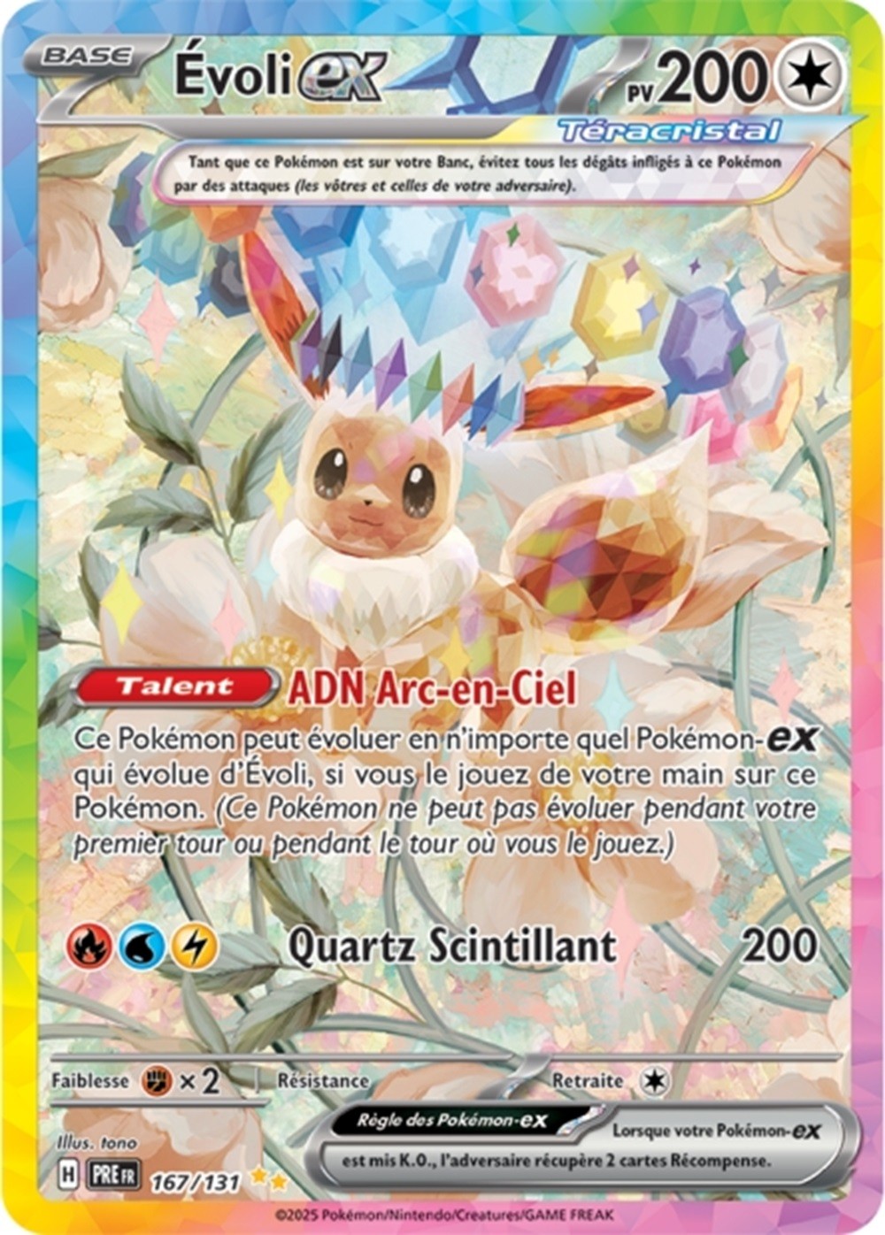 Pokémon - Évoli ex (PRE 167/131) - Évolutions Prismatiques