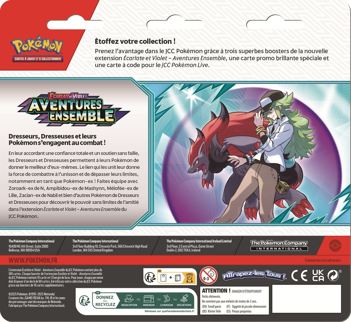 Pokémon - Tri Pack de 3 Boosters EV09 : Aventures Ensemble - Baggaïd
