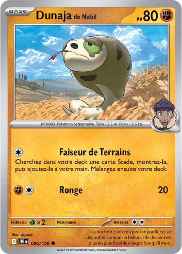 Pokémon - Dunaja de Nabil (JTG 086/159) - Aventures Ensemble