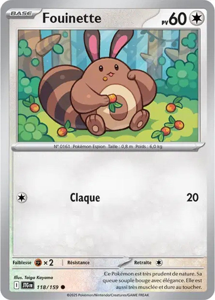 Pokémon - Fouinette (JTG 118/159) - Aventures Ensemble