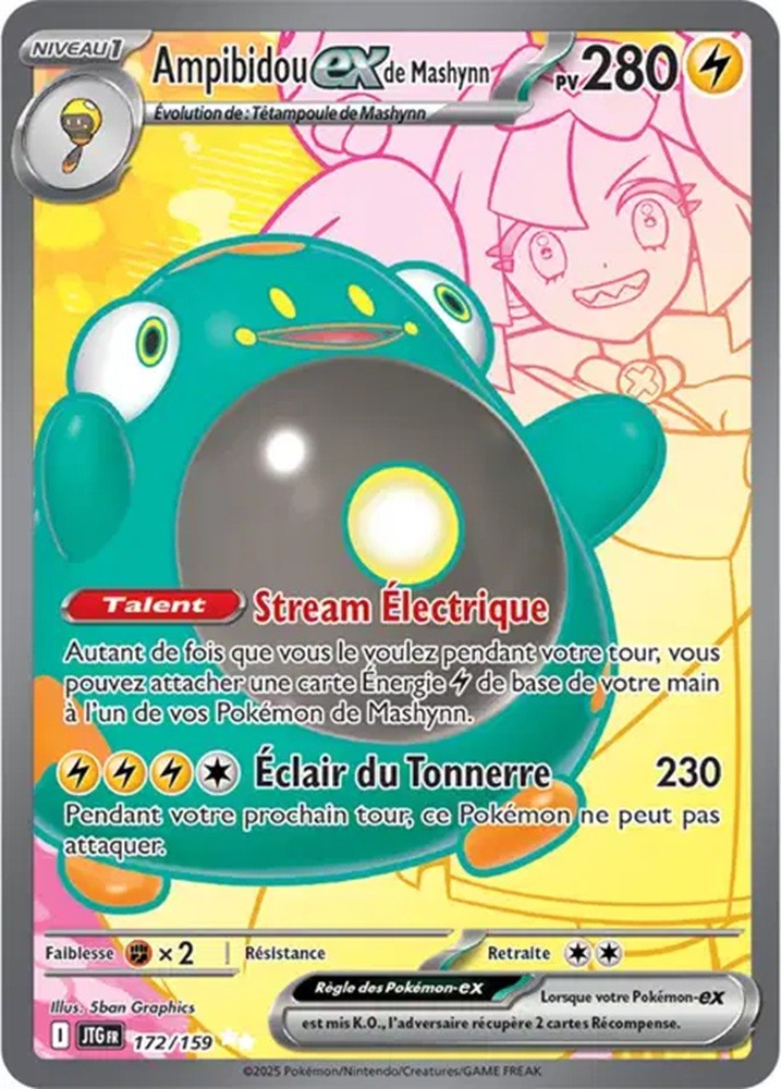 Pokémon - Ampibidou ex de Mashynn (JTG 172/159) - Aventures Ensemble