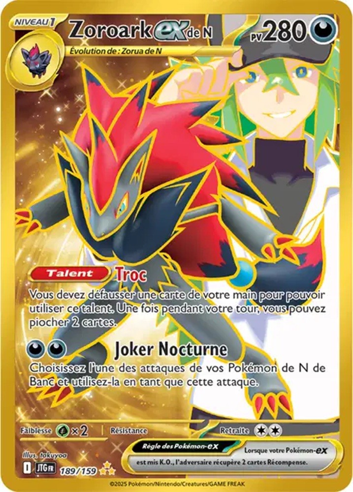 Pokémon - Zoroark ex de N (JTG 189/159) - Aventures Ensemble