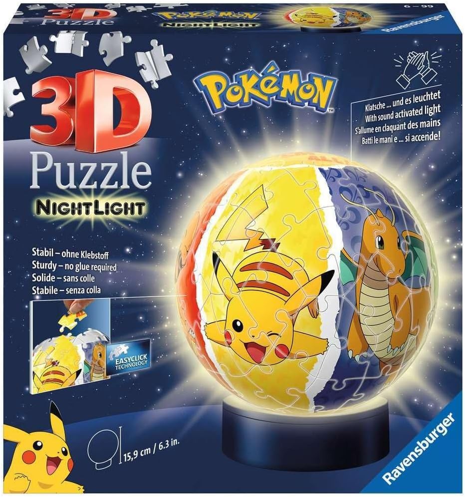 Pokémon - Puzzle 3D Ball Illuminé Pokémon - Ravensburger