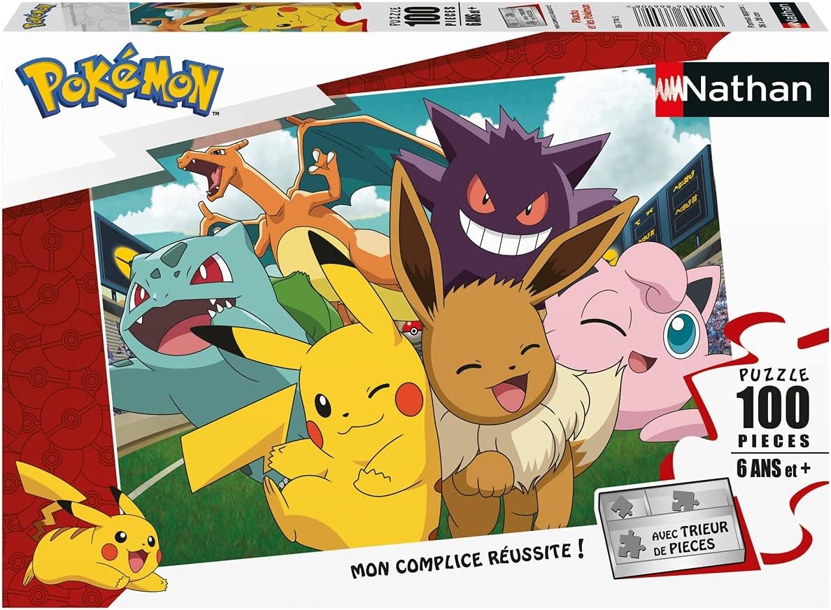 Pokémon - Puzzle Pikachu et les Pokémon - 100 pièces - Nathan