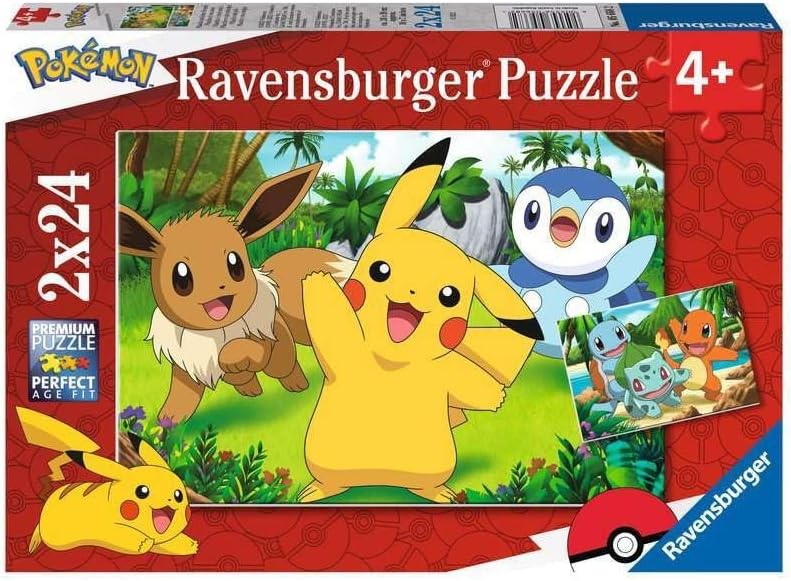 Pokémon - Lot de 2 Puzzles 24 pièces - Pikachu et Ses Amis / Pokémon - Nathan
