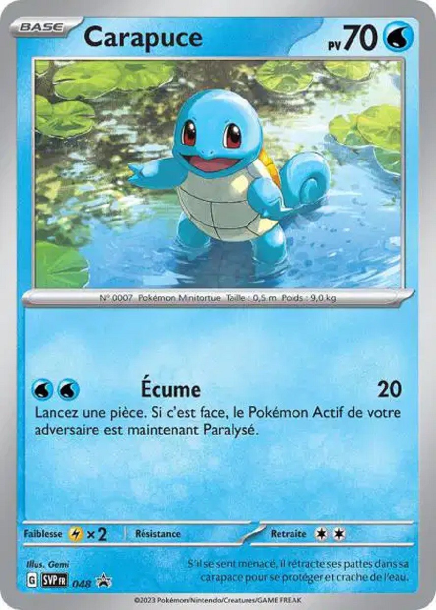 Carapuce (SVP 048) - Promo Écarlate & Violet - Carte Pokémon